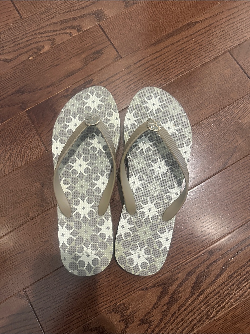 Coach - Women’s Neutral Patterned Women's Flip Flops